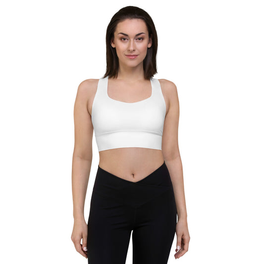 Longline sports bra White